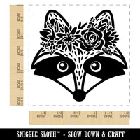 Raccoon Wearing a Flower Crown Self-Inking Rubber Stamp Ink Stamper