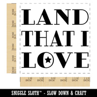 Land That I Love Patriotic USA Self-Inking Rubber Stamp Ink Stamper