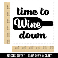 Time to Wine Down Self-Inking Rubber Stamp Ink Stamper