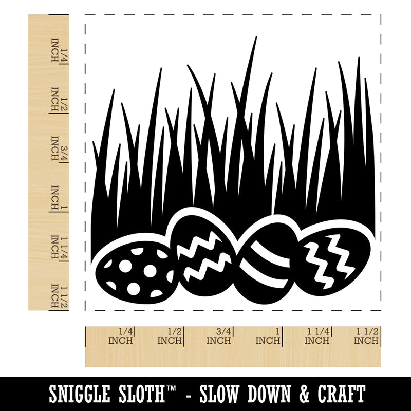 Easter Eggs in Grass Self-Inking Rubber Stamp Ink Stamper