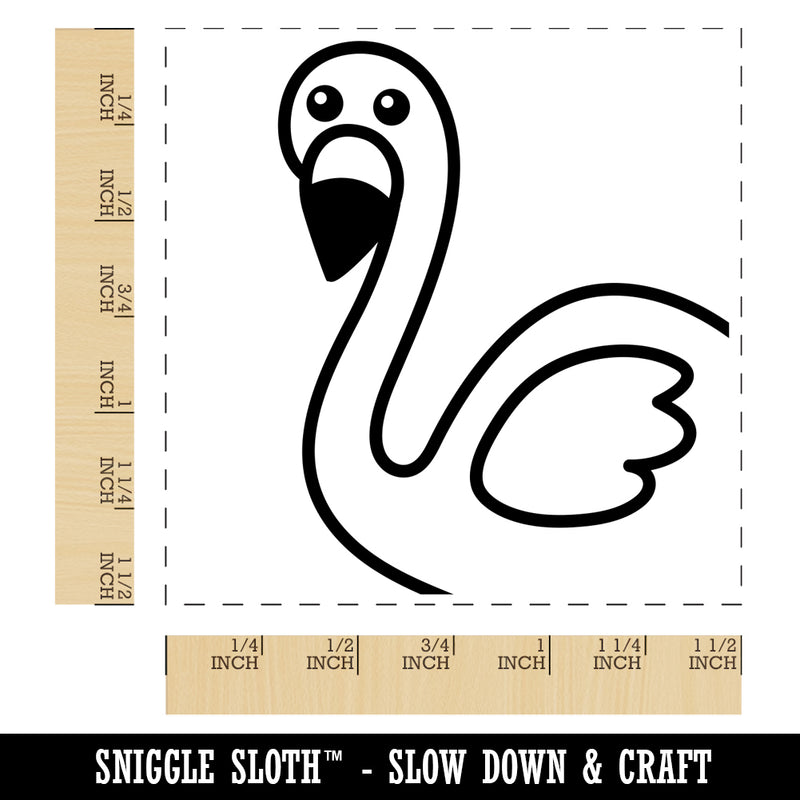 Peeking Flamingo Self-Inking Rubber Stamp Ink Stamper