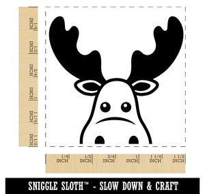 Peeking Moose Self-Inking Rubber Stamp Ink Stamper