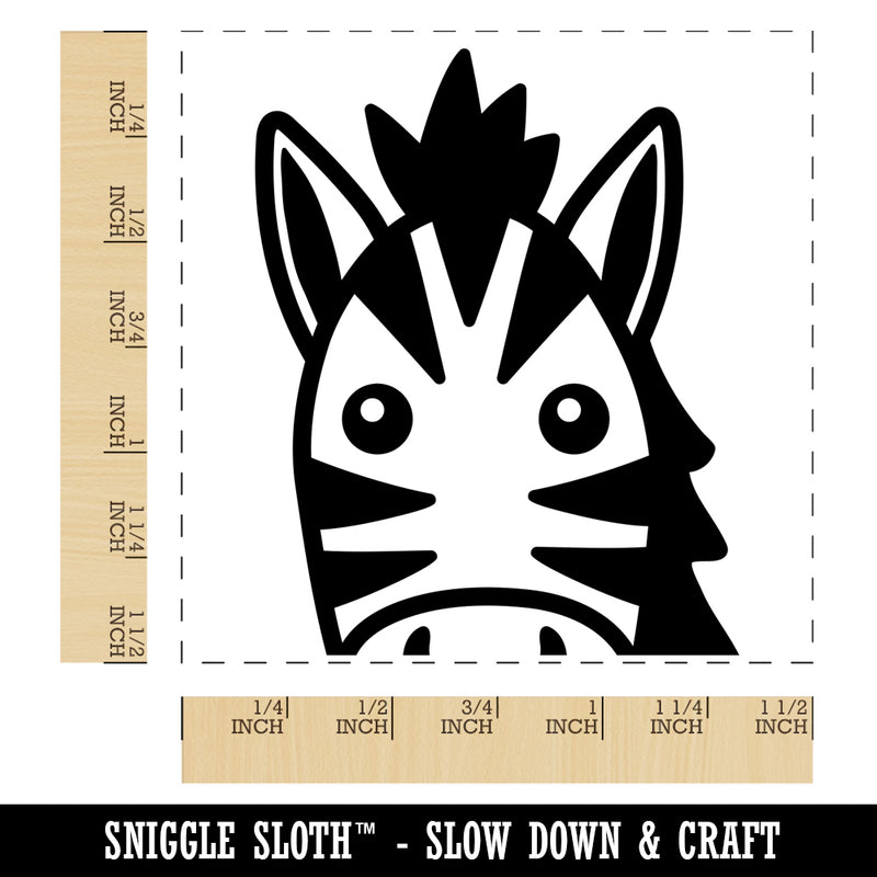 Peeking Zebra Self-Inking Rubber Stamp Ink Stamper