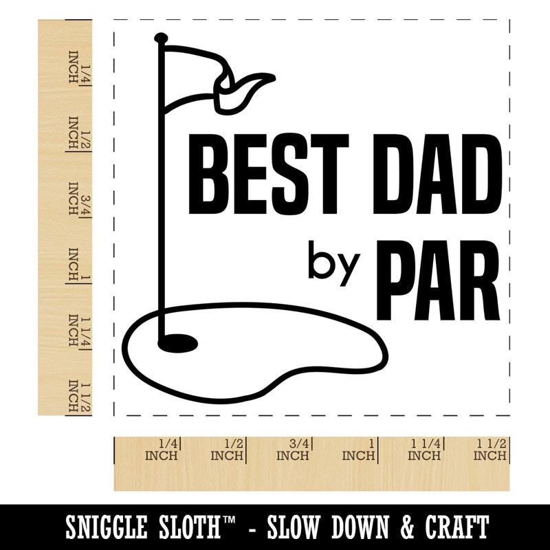 Best Dad by Par Father's Day Golf Course Self-Inking Rubber Stamp Ink Stamper