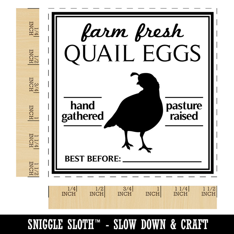 Farm Fresh Quail Eggs Hand Gathered Pasture Raised Best Before Date Self-Inking Rubber Stamp Ink Stamper