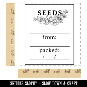 Decorative Seed Packet for Flowers Vegetables Fruit Fill-in Self-Inking Rubber Stamp Ink Stamper