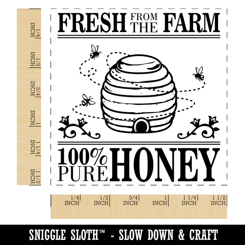 Fresh From The Farm Beehive Pure Honey Self-Inking Rubber Stamp Ink Stamper