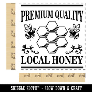 Premium Quality Local Honey with Bees and Honeycombs Self-Inking Rubber Stamp Ink Stamper