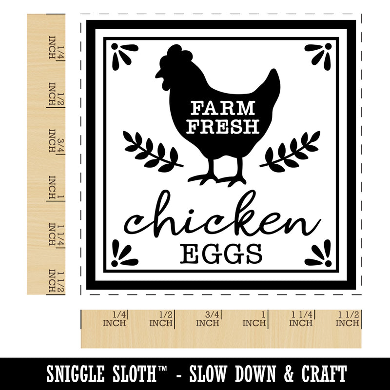 Farm Fresh Chicken Eggs for Carton Label Self-Inking Rubber Stamp Ink Stamper