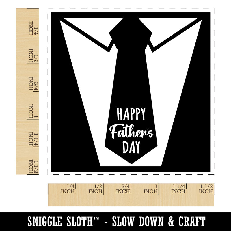 Happy Father's Day Suit and Tie Self-Inking Rubber Stamp Ink Stamper