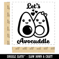 Let's Avocuddle Cuddling Avocados Love Self-Inking Rubber Stamp Ink Stamper