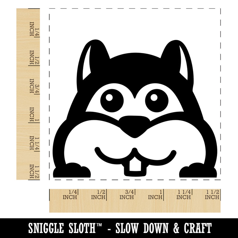 Peeking Chipmunk Self-Inking Rubber Stamp Ink Stamper