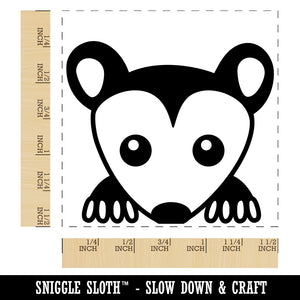 Peeking Possum Opossum Self-Inking Rubber Stamp Ink Stamper