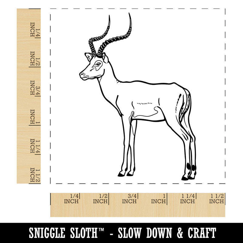 African Impala Antelope Self-Inking Rubber Stamp Ink Stamper