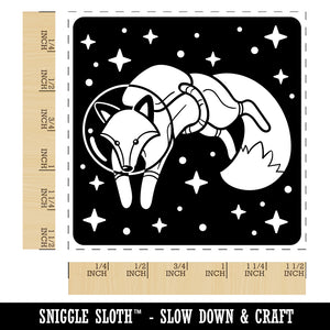 Fox Astronaut Floating in Space Self-Inking Rubber Stamp Ink Stamper