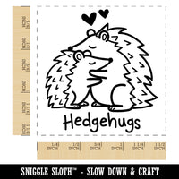 Hedgehugs Hedgehogs Hugging Love Self-Inking Rubber Stamp Ink Stamper