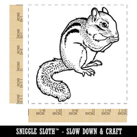 Nibbling Chipmunk Self-Inking Rubber Stamp Ink Stamper