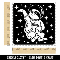 Sloth Astronaut Floating in Space Self-Inking Rubber Stamp Ink Stamper