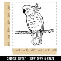 Sulphur-Crested Cockatoo Parrot on a Branch Self-Inking Rubber Stamp Ink Stamper