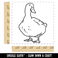 White Pekin Duck Self-Inking Rubber Stamp Ink Stamper