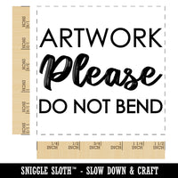 Artwork Please Do Not Bend Self-Inking Rubber Stamp Ink Stamper