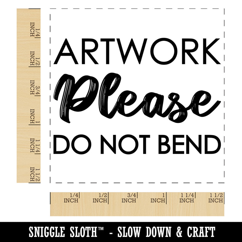 Artwork Please Do Not Bend Self-Inking Rubber Stamp Ink Stamper