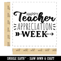 Fun and Sweet Happy Teacher Appreciation Week Self-Inking Rubber Stamp Ink Stamper