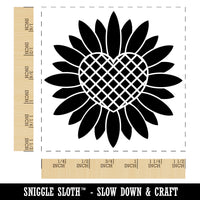 Geometric Heart Sunflower Self-Inking Rubber Stamp Ink Stamper