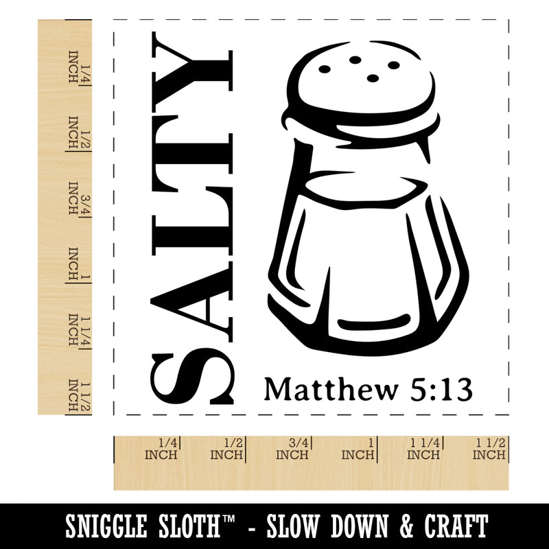 Salty Bible Verse Pun You are the Salt of the Earth Self-Inking Rubber Stamp Ink Stamper