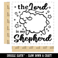 Sweet Nursery Sheep The Lord is My Shepherd Bible Psalm 23 Self-Inking Rubber Stamp Ink Stamper