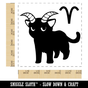 Astrological Cat Aries Horoscope Zodiac Sign Self-Inking Rubber Stamp Ink Stamper