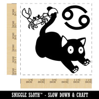 Astrological Cat Cancer Horoscope Zodiac Sign Self-Inking Rubber Stamp Ink Stamper