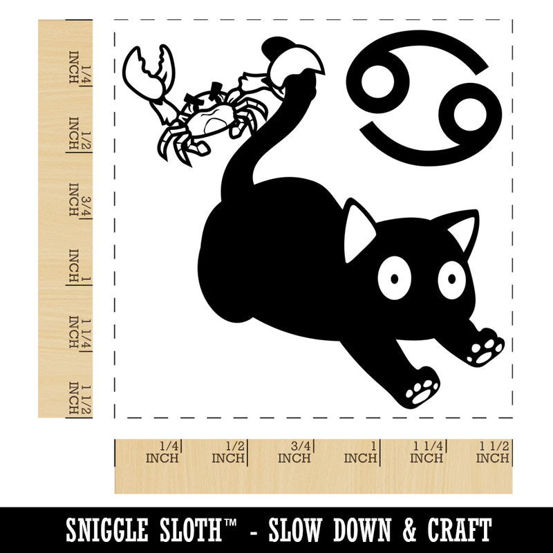 Astrological Cat Cancer Horoscope Zodiac Sign Self-Inking Rubber Stamp Ink Stamper