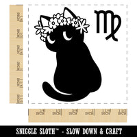 Astrological Cat Virgo Horoscope Zodiac Sign Self-Inking Rubber Stamp Ink Stamper