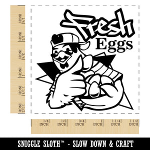 Fresh Eggs 90's Hip-Hop Street Graffiti Chicken Self-Inking Rubber Stamp Ink Stamper