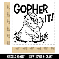 Go For It Inspirational and Encouraging Gopher Self-Inking Rubber Stamp Ink Stamper