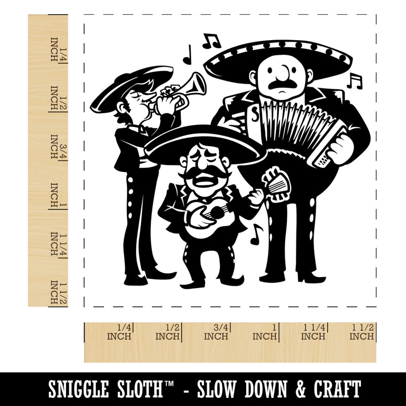 Mariachi Band Mexican Musical Group Self-Inking Rubber Stamp Ink Stamper