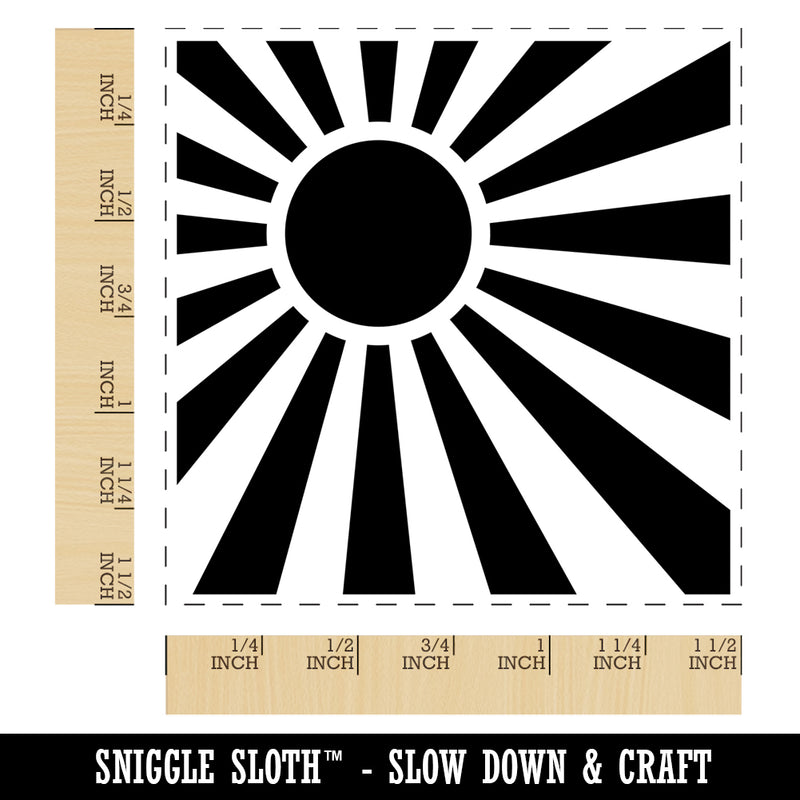 Shining Sun Rays Self-Inking Rubber Stamp Ink Stamper