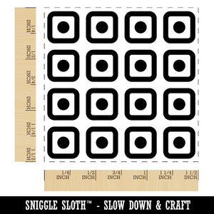 Circle in Square Pattern Self-Inking Rubber Stamp Ink Stamper