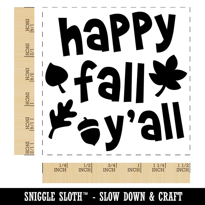 Happy Fall Y'all Self-Inking Rubber Stamp Ink Stamper