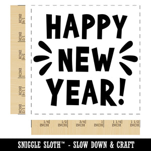 Happy New Year Self-Inking Rubber Stamp Ink Stamper