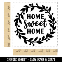 Home Sweet Home Wreath Self-Inking Rubber Stamp Ink Stamper