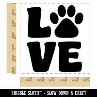 Love Stacked Paw Print Self-Inking Rubber Stamp Ink Stamper