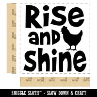 Rise and Shine Rooster Self-Inking Rubber Stamp Ink Stamper