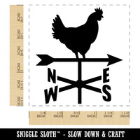 Rooster Weathervane North South West East Self-Inking Rubber Stamp Ink Stamper