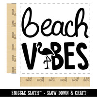 Beach Vibes Flamingo Self-Inking Rubber Stamp Ink Stamper