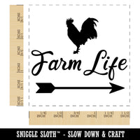 Farm Life Rooster Arrow Weathervane Self-Inking Rubber Stamp Ink Stamper