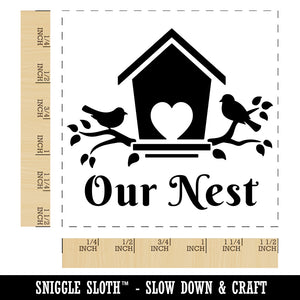 Our Nest Bird House Home Love Self-Inking Rubber Stamp Ink Stamper