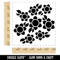 Scatter of Sunflowers Self-Inking Rubber Stamp Ink Stamper