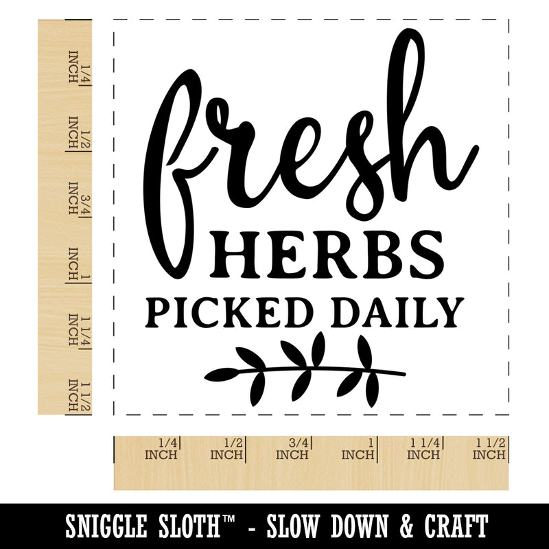 Fresh Herbs Picked Daily Self-Inking Rubber Stamp Ink Stamper